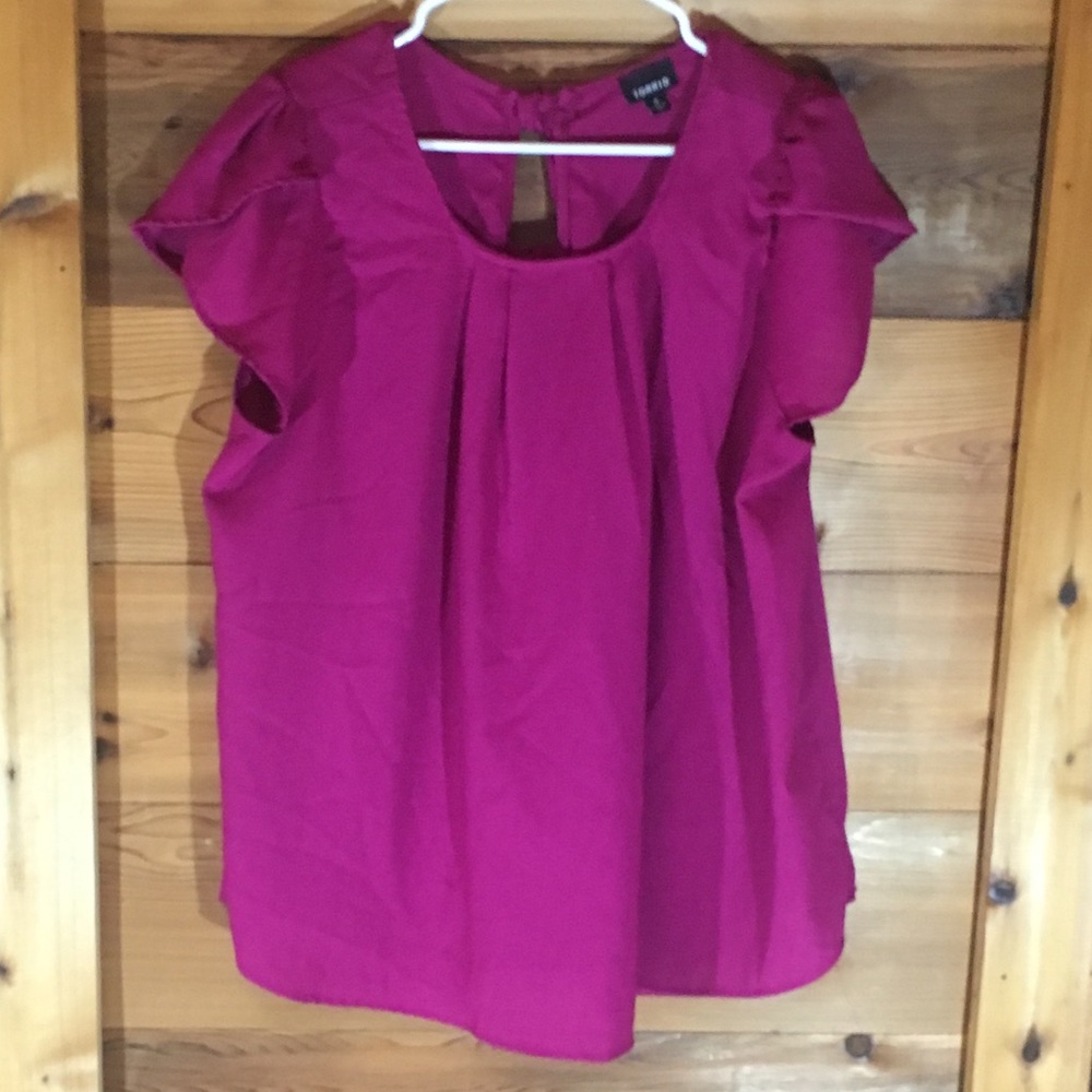 Torrid Fuchsia Petal Sleeved Blouse